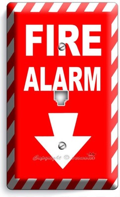 FIRE ALARM DECORATIVE PHONE JACK TELEPHONE WALL PLATE COVER ROOM HOME ART DECOR