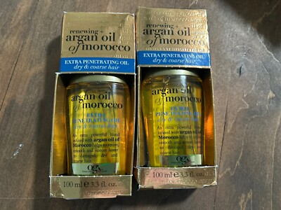 2 Pk: OGX Renewing +Argan Oil of Morocco Moisturizing Hair Oil Treatment  -