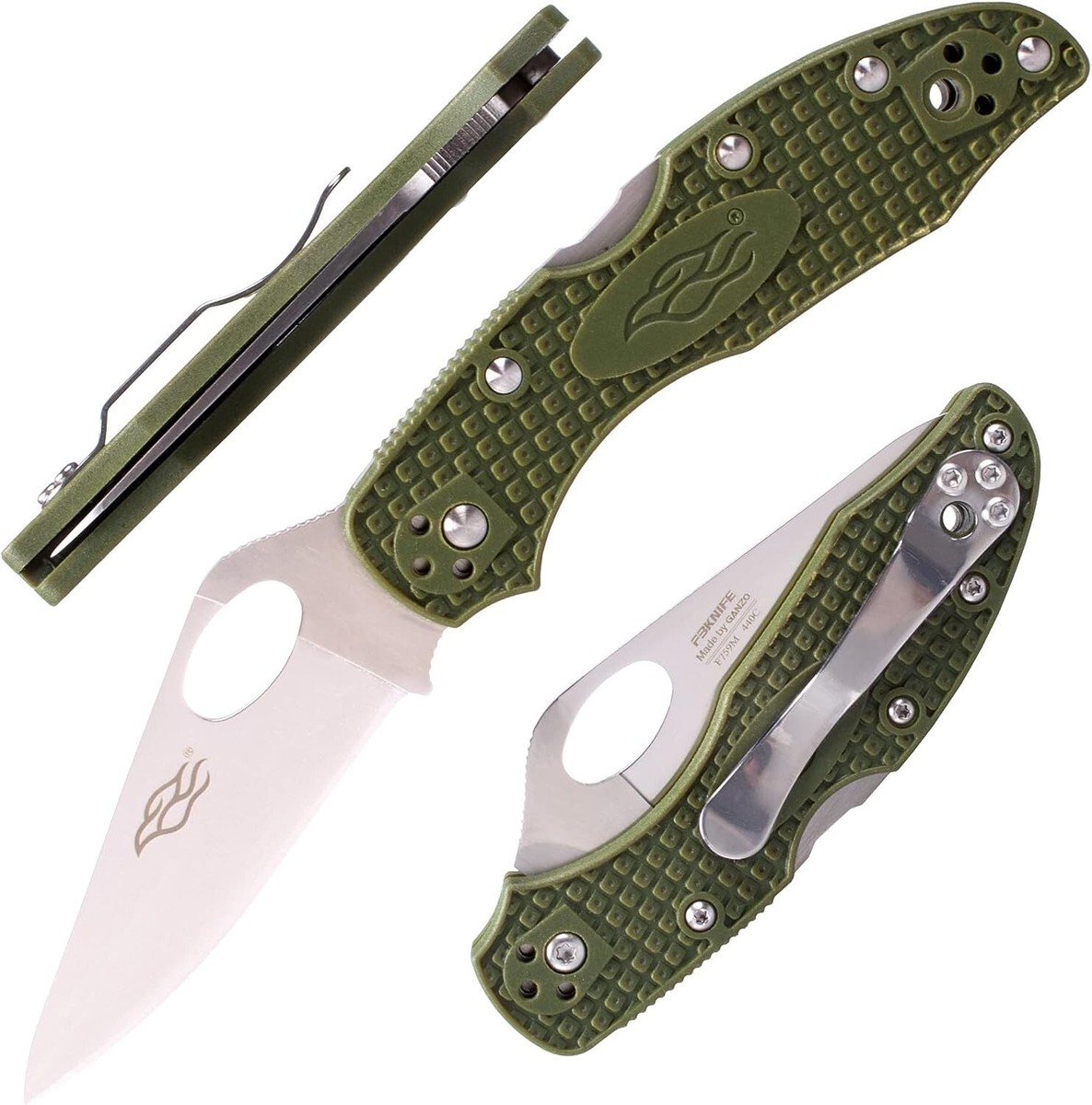 Firebird GANZO F759M-GR Pocket Folding Knife 440C Stainless Steel