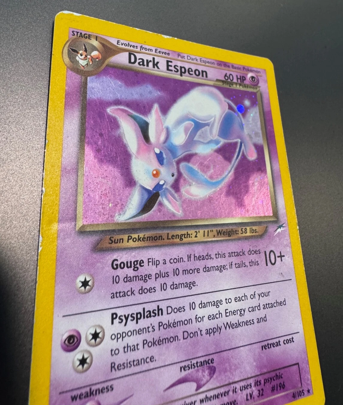 Deal for Vintage Dark Espeon 4/105 Neo Destiny Holo pokemon card excellent condition 1999