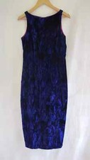 Hamells vintage purple crush velvet gothic/steampunk long/maxi dress Size 10