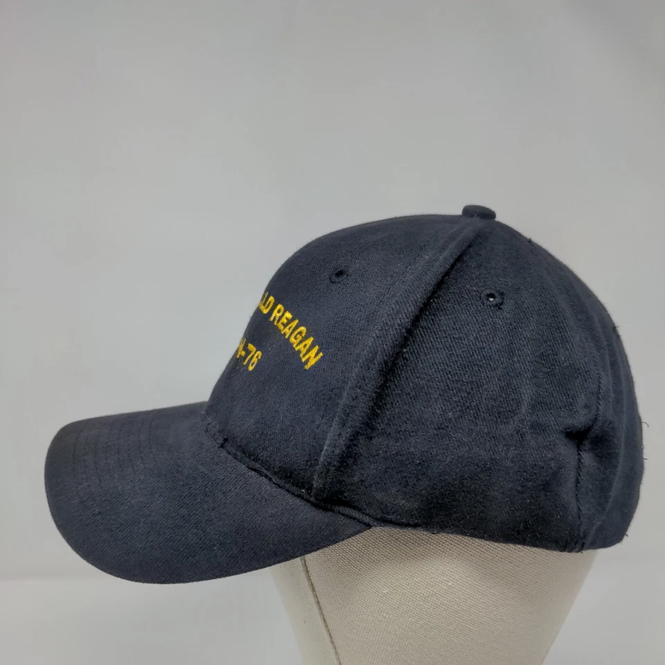 USS Ronald Reagan CVN-76 Sombrero Deslizable Azul OSFA Ajustable 6 Paneles Línea Bala Foto 3 de 4