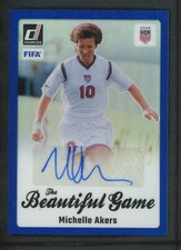 2023-24 MICHELLE AKERS 57/99 AUTO PANINI DONRUSS FIFA THE BEAUTIFUL GAME BLUE