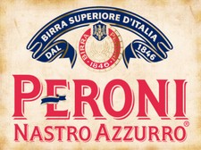 Peroni Beer Vintage Metal Sign, Man Cave Retro Plaque, Home Bar Fridge Magnet