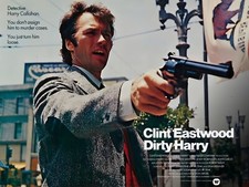 DIRTY HARRY 1971 quad poster print 30x40