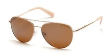 Kenneth Cole KC7218 28H Rose Gold Polarized Aviator Sunglasses Frame 58-14-140