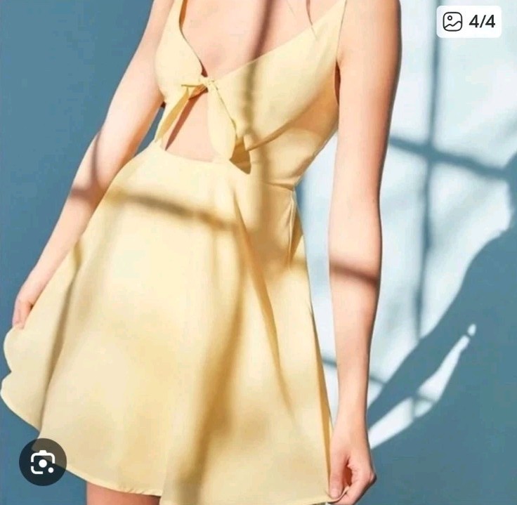 Women's - Kmchi Blue - Yellow Dress - Size 6