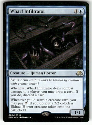 Wharf Infiltrator 80 Rare Eldritch Moon Magic: The Gathering Near Mint