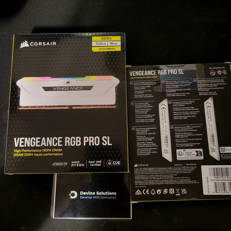 NUEVO SELLADO Corsair Vengeance RAM RGB Pro SL (2x8GB) DDR4 3600MHz (18-22-22-42) Foto 4 de 4