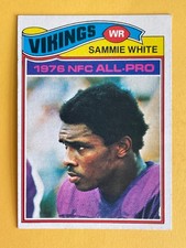 Sammie White 1977 Topps Rookie Football Card #340 - Minnesota Vikings Receiver. rookie card picture