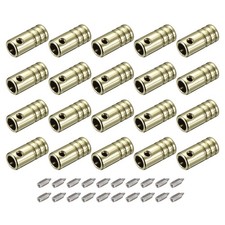 20Pcs 5mm Metal Shoelace Tips Screws Shoelace End Tip Cords End Gold