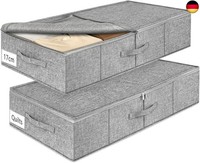 Mepure Unterbett Aufbewahrungsbox, 2 StüCk – 50L Faltbare Unterbettkommode Mit D