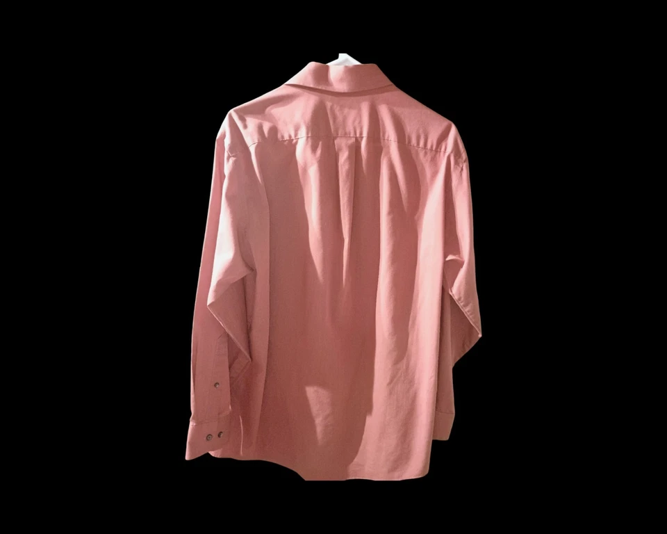 Stafford Shirt Mens 16.5 32/33 L Orange Long Sleeve Button Up Wrinkle Free Dress - Image 4 of 4