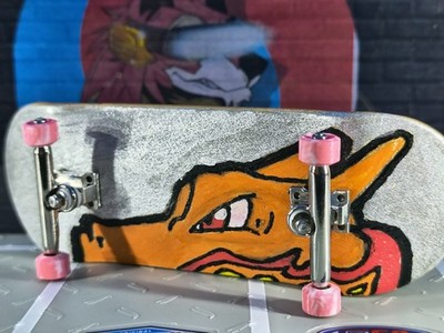 Custom Engraved Charizard 34mm 5ply Wooden Maple Pro Fingerboard Complete