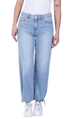 Blue Monkey Damen Jeans B-Ware Hannah 30846 Mom Fit Cropped Hellblau 28er Länge
