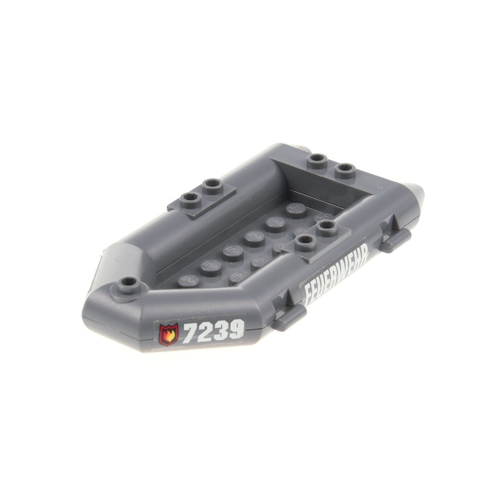 1x LEGO Boat Neu-Dunkel Grey Inflatable Sticker 7239 Fire Brigade 30086c01pb02