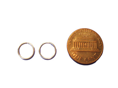 Paar Sterling Silber Creolen 11 mm Infinity Ringe Nasenringe Piercings