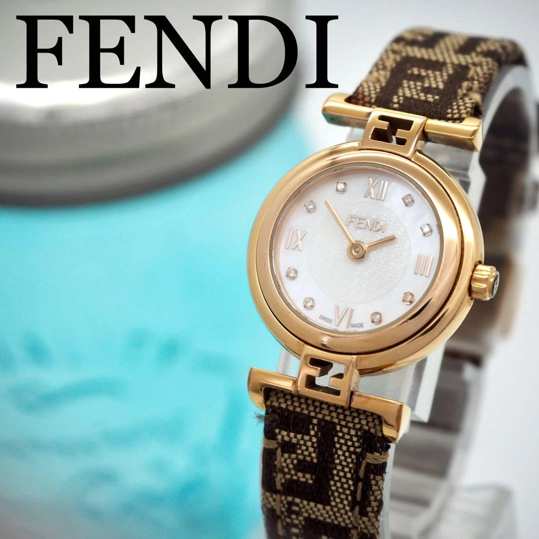 Orologio FENDI 2700L Zucca cassa 23mm 16cm cinturino 6 30in quadrante conchiglia 8 diamanti funzionante