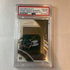 2022 Panini Immaculate Clearly Jerseys /99 Ahmad Gardner RC Patch PSA 8
