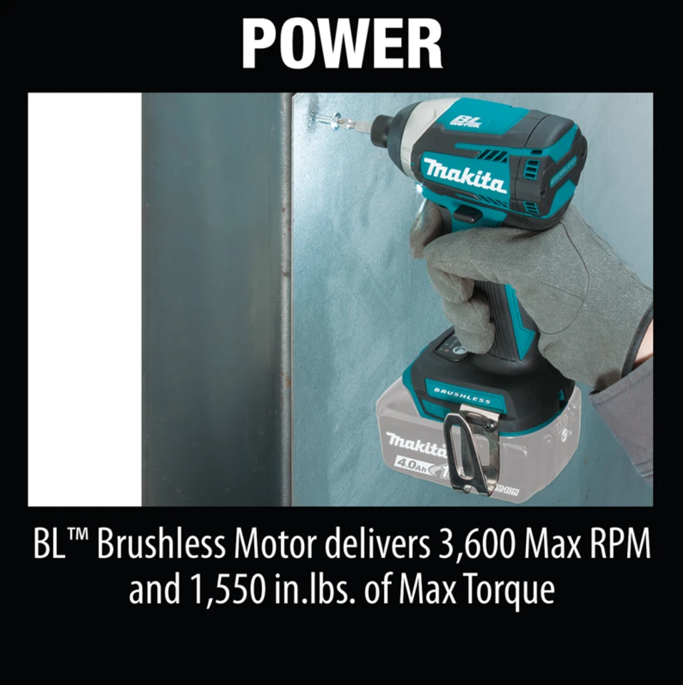Makita 18V LXT Brushless 1/4" Hex, 3-Speed Quick Shift Impact Driver - Tool Only Foto 2 de 4