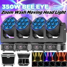 UKING Moving Head Light LED 7X50W RGBW Bee Eye Beam/Wash/Zoom Effect Stage Light