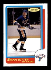 1986 O-Pee-Chee Brian Sutter #72 card