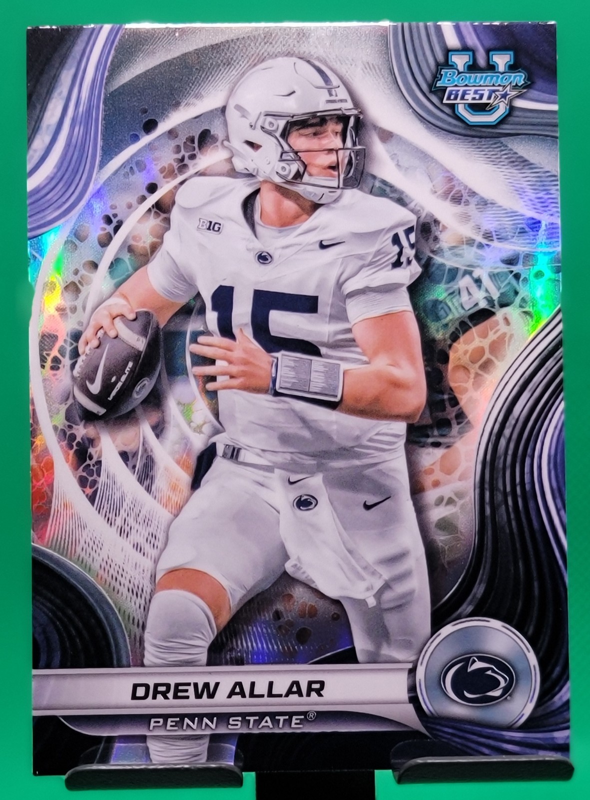 Drew Allar 2024 Bowman Chrome U Best #3 Penn State Nittany Lions Refractor