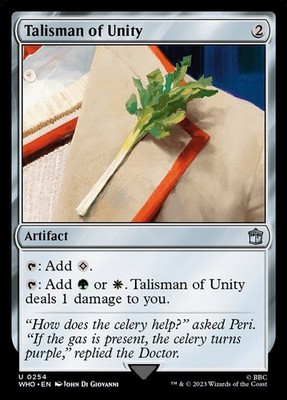Talisman of Unity 0254 Non Foil Uncommon Doctor Who Commander MTG Near Mint