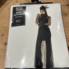 Gothic Queen Vampire Witch Women's Halloween Costume Dress  - Medium 8-10 