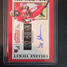 Panini 2019 Contenders Draft Picks Ty Johnson #161 Autograph Maryland