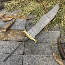 Lot of 20 Pec CUSTOM HAND FORGED DAMASCUS STEEL BOWIE BLANK BLADE HUNTING KNIFE