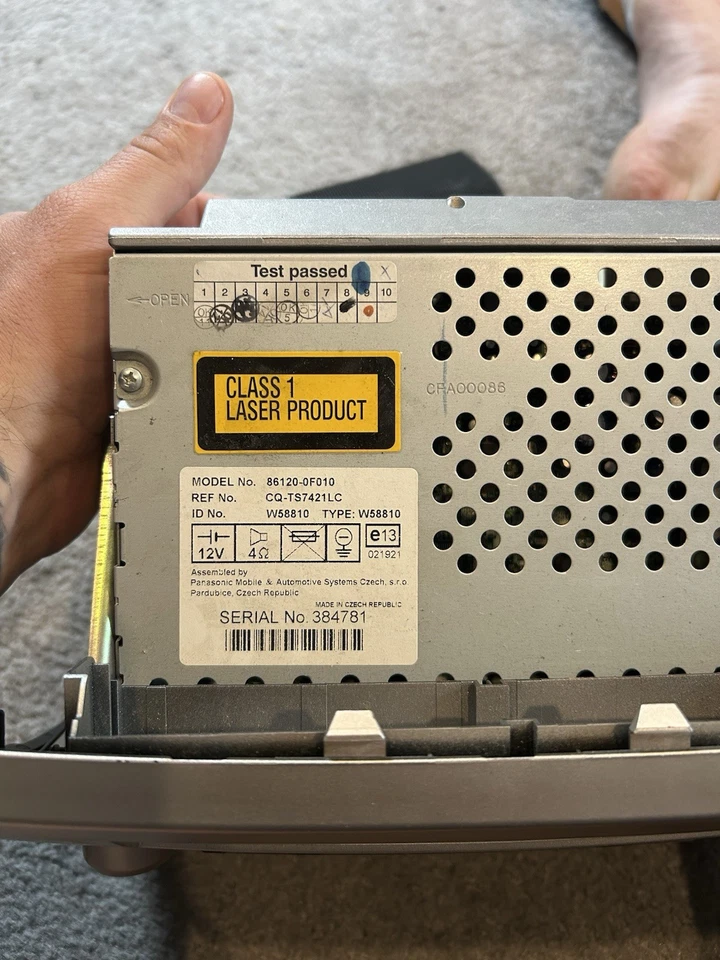 Radio CD Mp3 Autoradio Audiosystem TOYOTA COROLLA VERSO II AR10 86120-0F030 - Bild 3 von 4