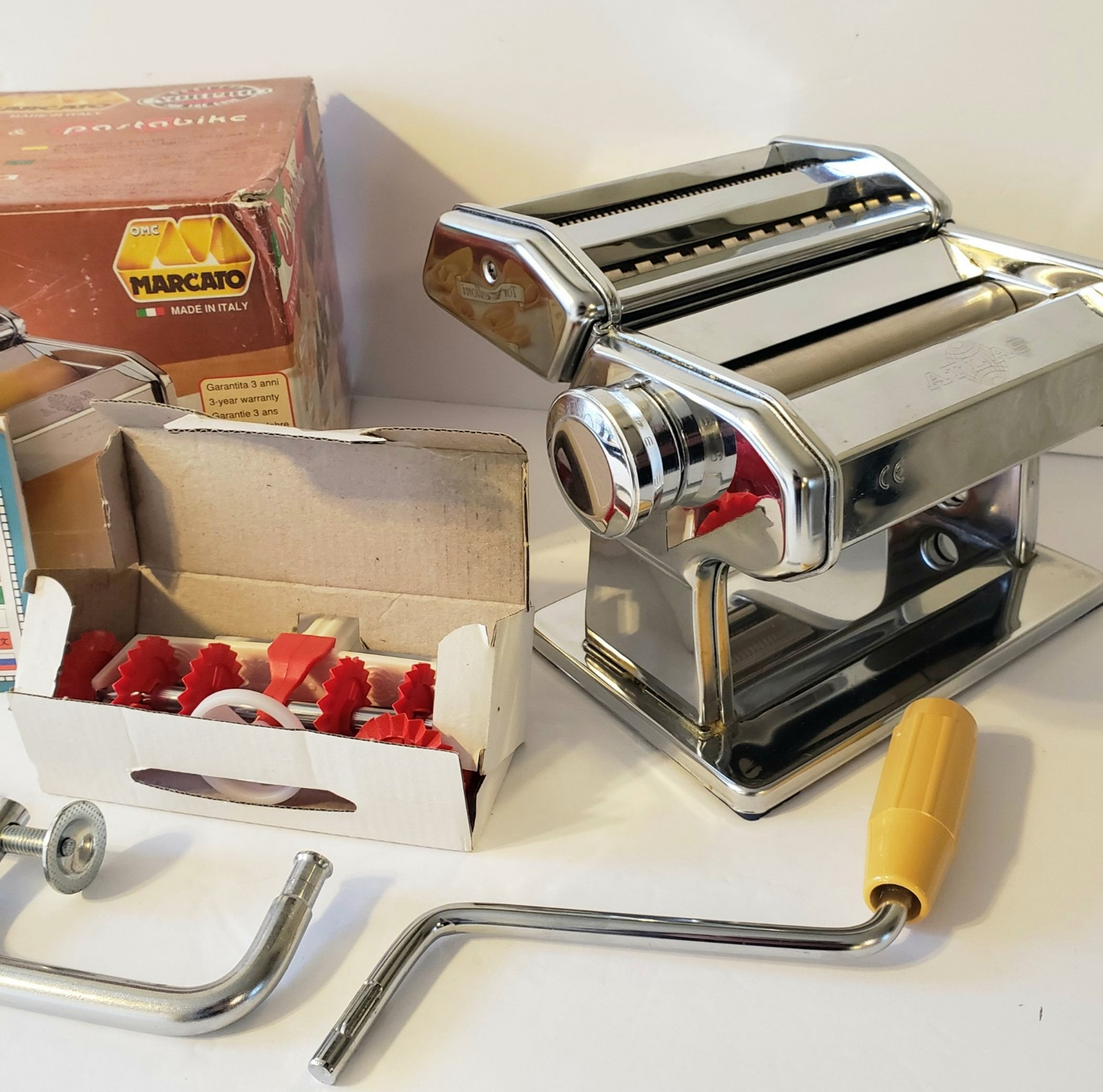 MARCATO ATLAS 150 Pasta Machine & Pastabike Set w/ Box