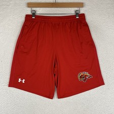 Under Armour Florida Fire Frogs Shorts Mens Large Red MiLB Minor League Baseball