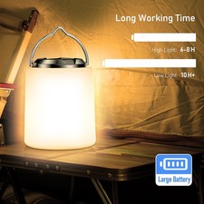 LED Outdoor Camping Lampe USB Wiederaufladbar Aufladbar Laterne Akku Zelt Licht