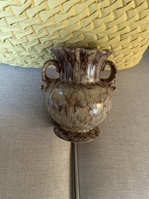 Vintage Jasba Keramik Mottled 8-1/2  Sponge Double Handled Vase Poole Pottery? B