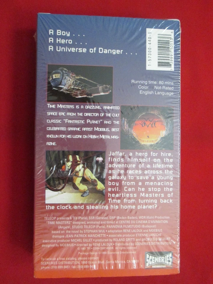 Time Masters (VHS, 2000) Rare Rene Laloux Animation, Moebius, in shrink - Image 2 of 4