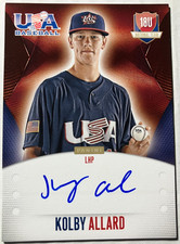 2014 USA Baseball 18U National Team Signatures #KA Kolby Allard #/499 Braves USA