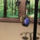 Native Jeweler (.900) COIN SILVER & Gen. Polished MOHAVE (MOJAVE) Turq. Earrings — photo 2
