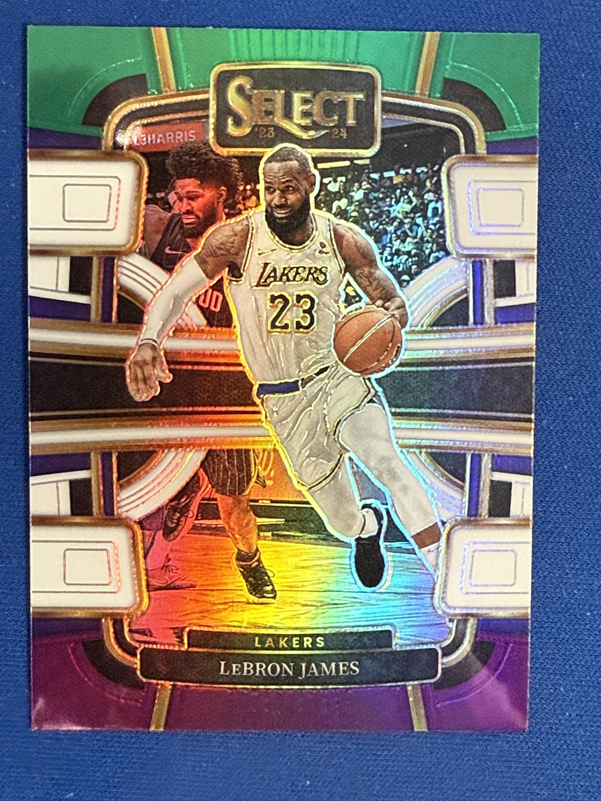 LeBron James 2023-24 Panini Select - Concourse Green White Purple Prizm SP 🔥