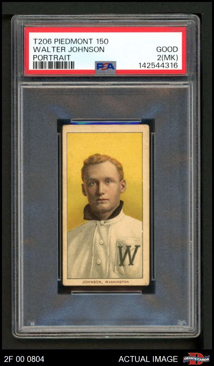 1909 T206 Walter Johnson Portrait Senators HOF VARIATION PSA 2 (MK) - GOOD