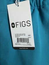 FIGS Women s High Waisted Dowa Relaxed Straight Leg Scrub Pants Teal Blue XSP