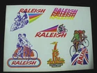 VINTAGE BIKE BICYCLE OLD SCHOOL RALEIGH STICKER  SET NOS