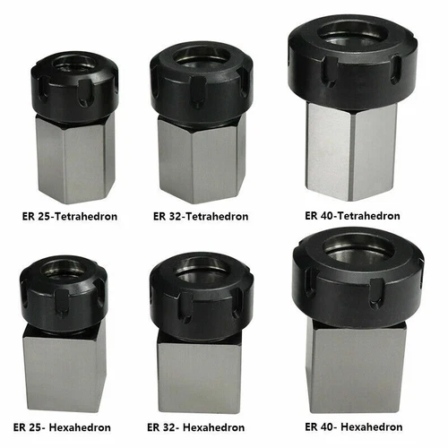 NEW ER Collet Chuck Block Square/Hex Spring Chuck Collet Holder ER25 ER32 ER40 - Picture 3 of 10