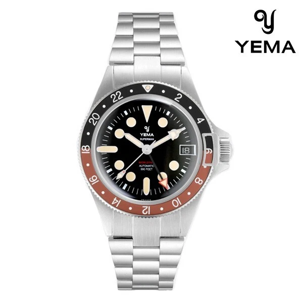 YEMA SUPERMAN WORLDTIME GMT COKE YGMT21B39 CMS Red Black Automatic