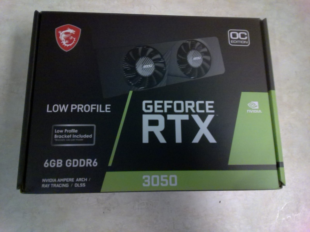 EMPTY BOX MSI RTX 3050 Low Profile OC Graphic Card - 6 GB GDDR6 NO