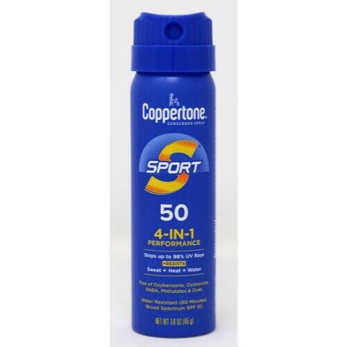 Coppertone Sport SPF 50 CS Travel Spray, 1.6 Ounce (Pack of 3) - Picture 2 of 4