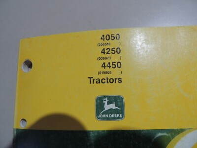 John Deere Tractor 4050 4250 4450 Owner rider operator s manual book Ausg. 1987