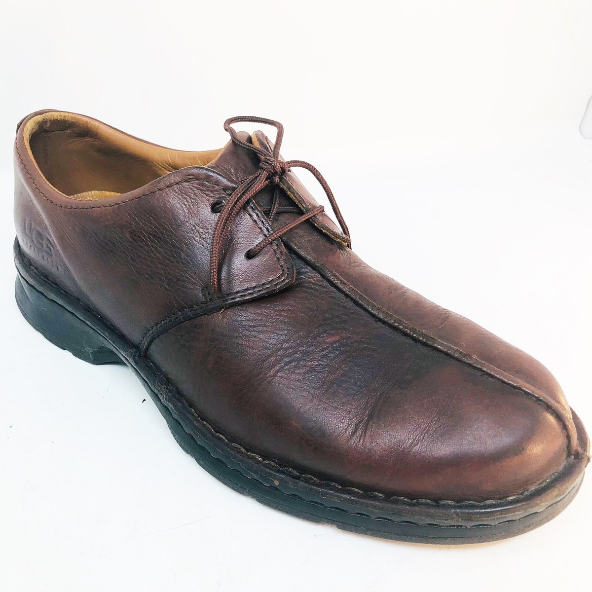 Ugg 11.5 Brown Leather Oxford Comfort Shoes Lace Up 5531‎ Split Toe Preppy UGG Oxford Comfort Shoes Mens 9.5 Distressed Brown Split Toe  main image 4