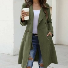 Merona Overcoat Adult Size Xl Wool Blend Green Long Sleeve Outerwear Formal Long